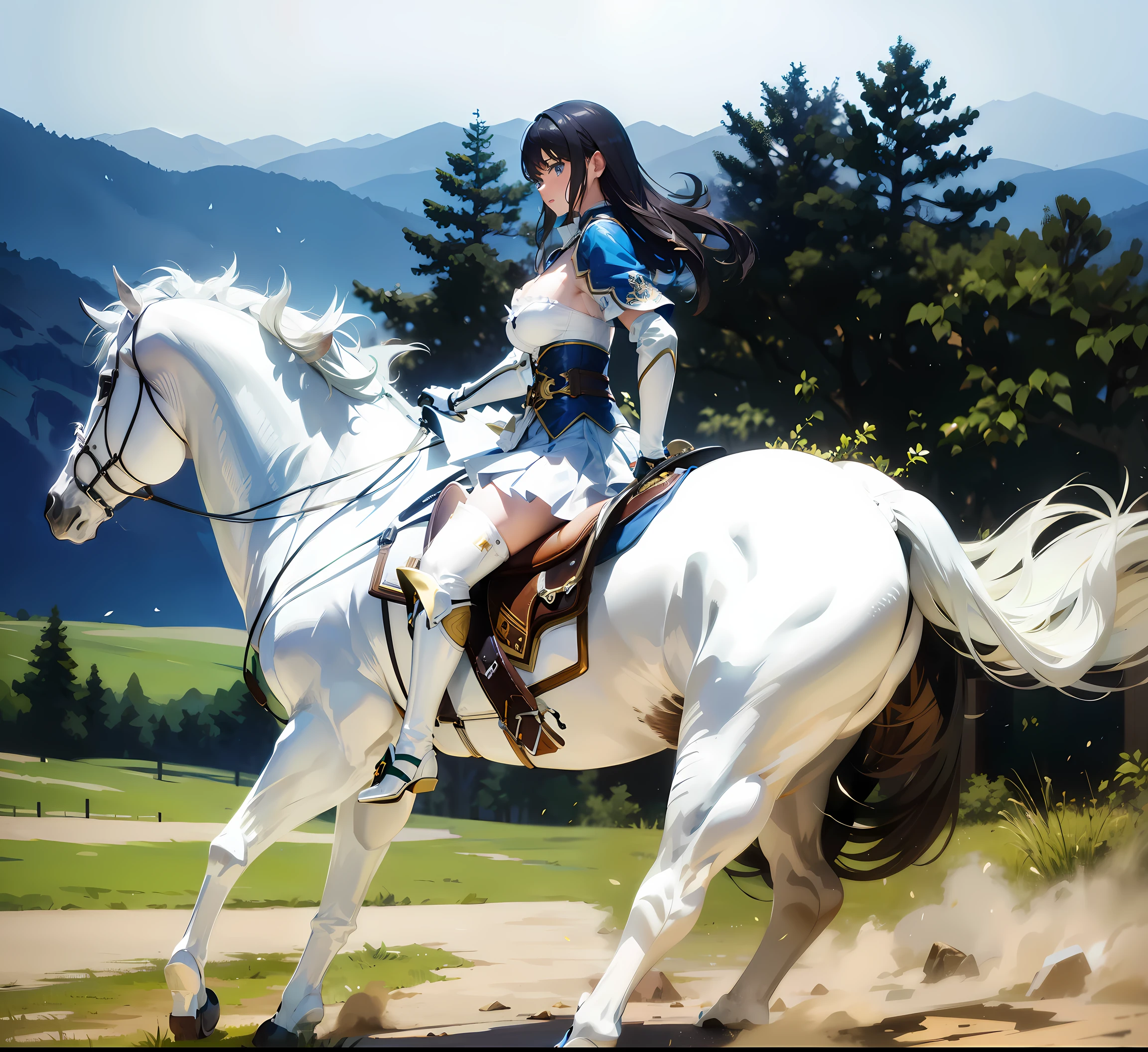 ((best quality)), ((anime masterpiece)), (high detailed), 8k, cinematic lighting, horse