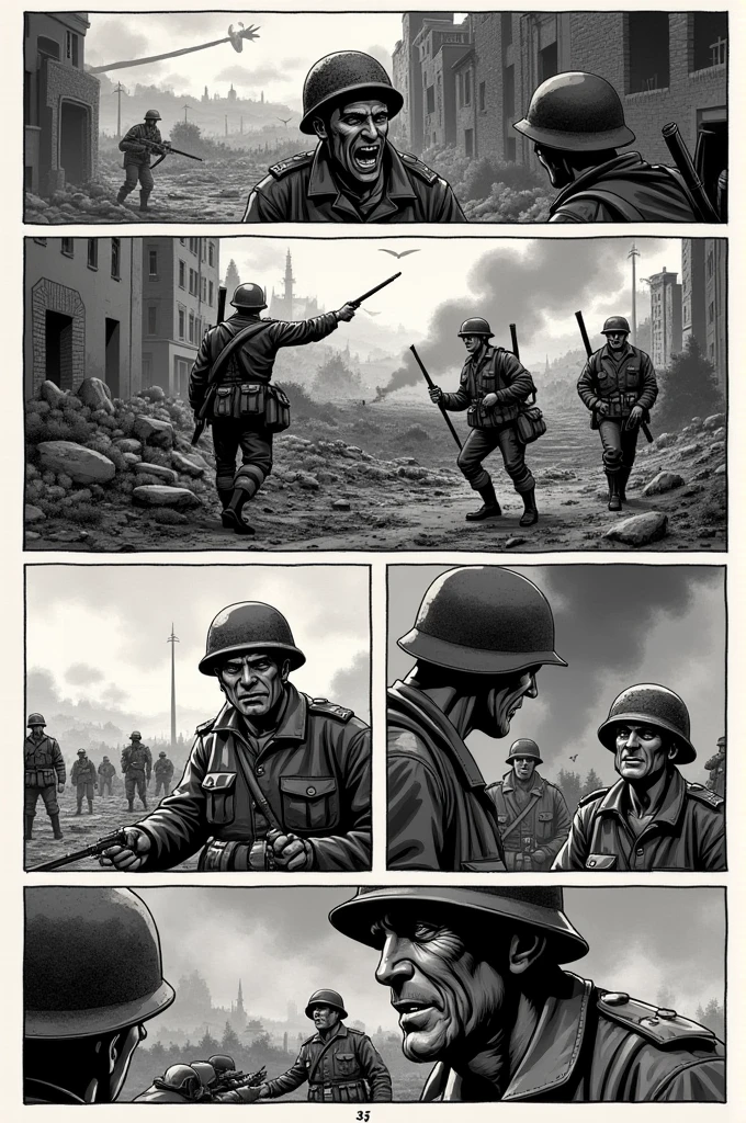 Create a short WWII comic 