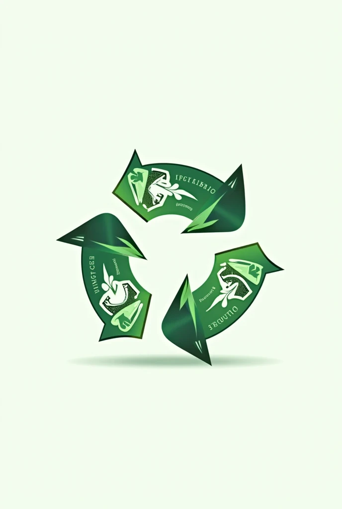 create a logo for a project about raising awareness about waste separation, written eco conscience and with a lot of details