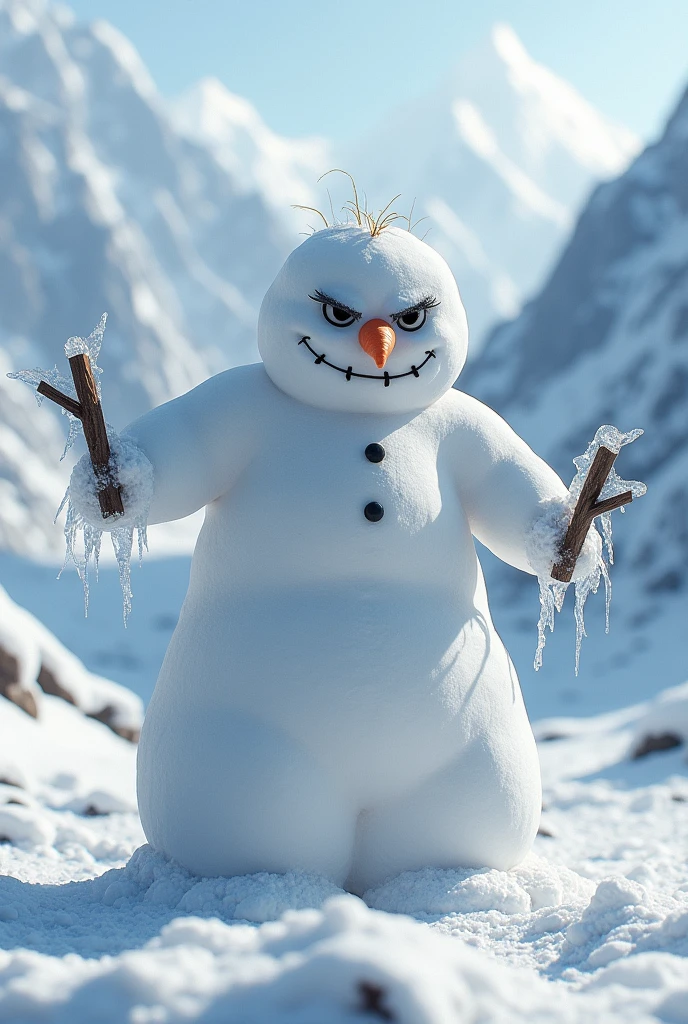angry Snow man in himal