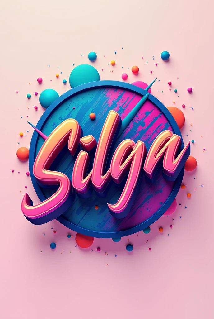 A stylish clothing logo that pops in color and draws attention