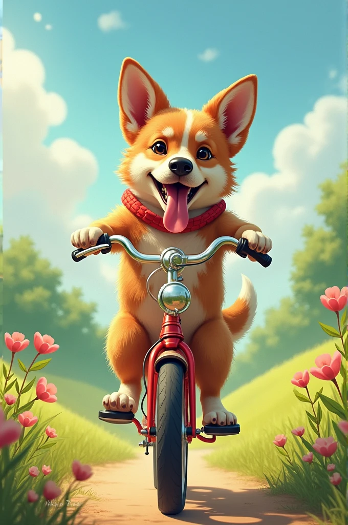 Dog bike riding