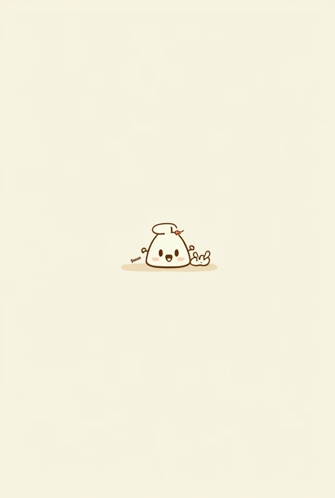 (Most of the background is solid color.),Simple little cute cartoon character picture below
