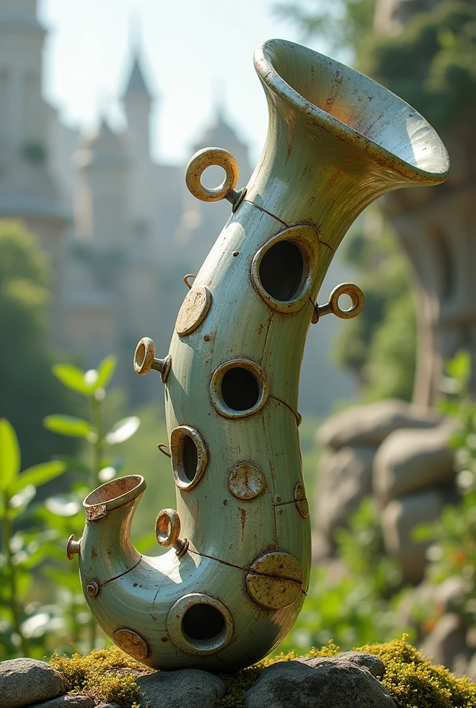 A wind instrument made from recyclable materials