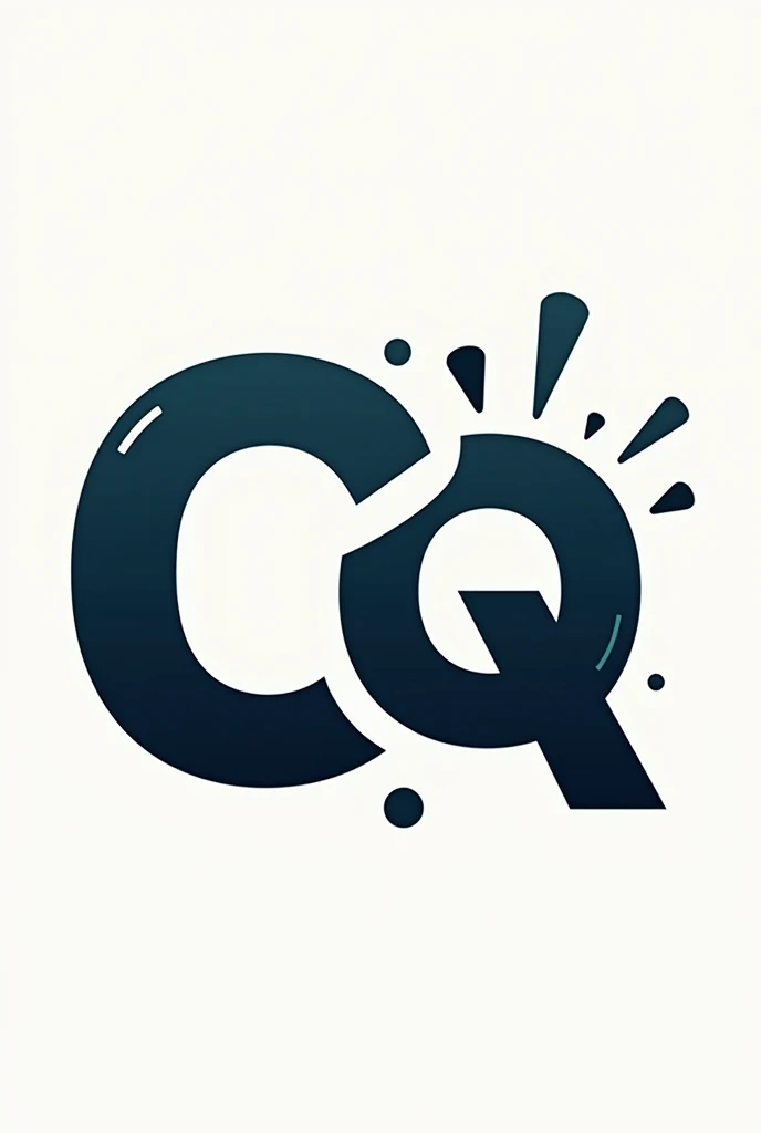 Letters CQ from a logo for a board game called ConjugaQuest, with large, eye-catching letters