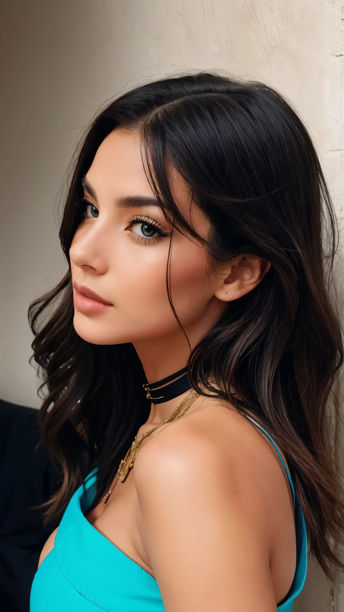 A beautiful women with bold look