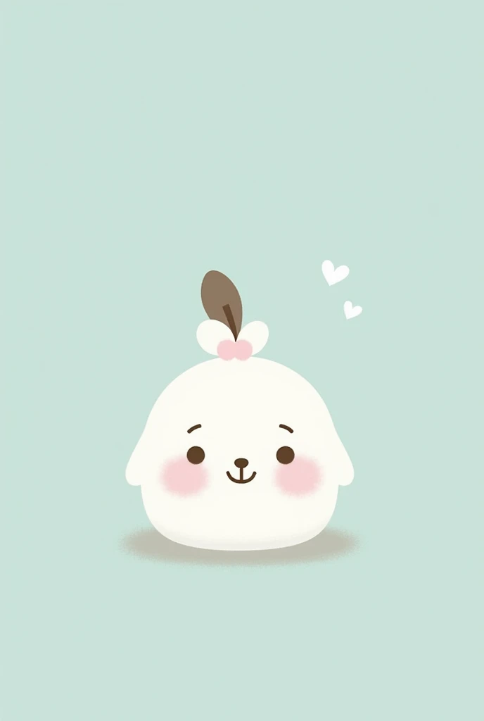 (Most of the background is solid color.),Simple little cute cartoon character picture below