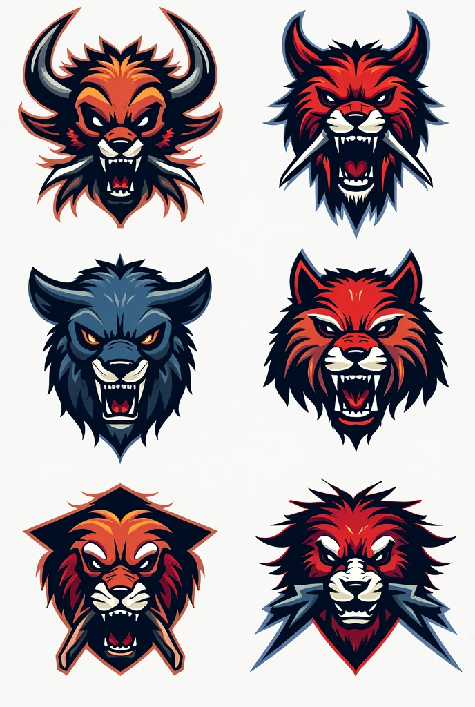 Please generate several fictitious American football shields (with different names)