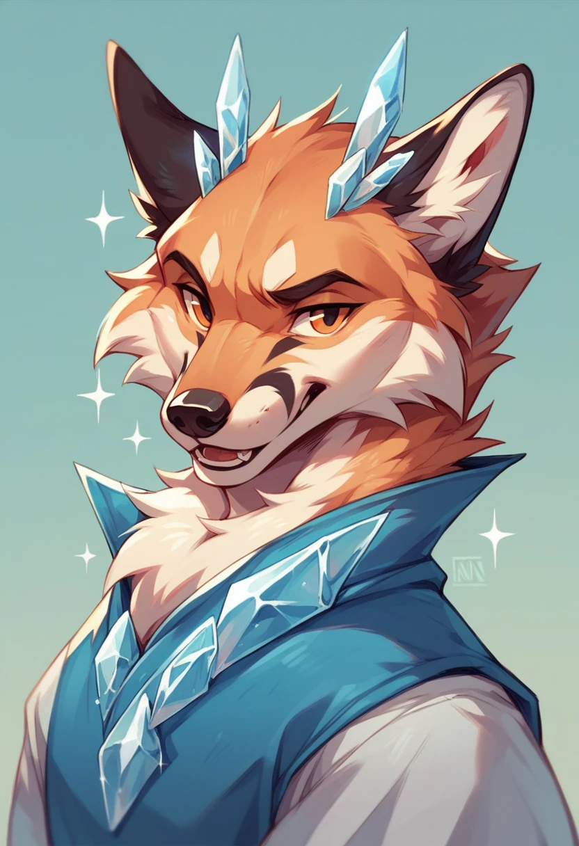 Nine-tailed fox, white, ice powers