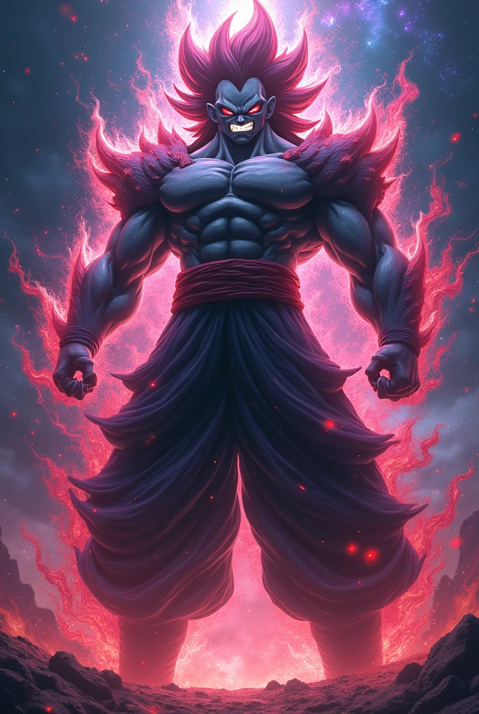 Fusion of Goku Black and Cosmic Garou with Hakai

