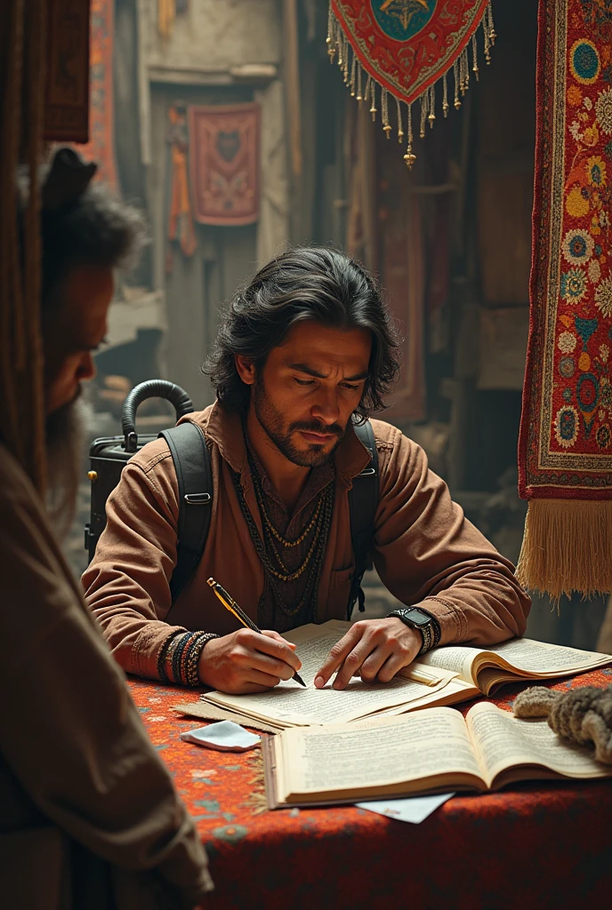 Show an Anthropologist analyzing a culture as a text that can be interpreted 