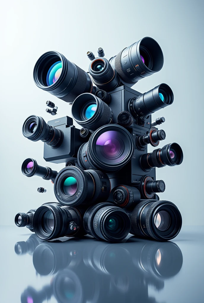 Create me a modern optics themed Instagram cover that catches the eye for sales with various lenses and give me several examples