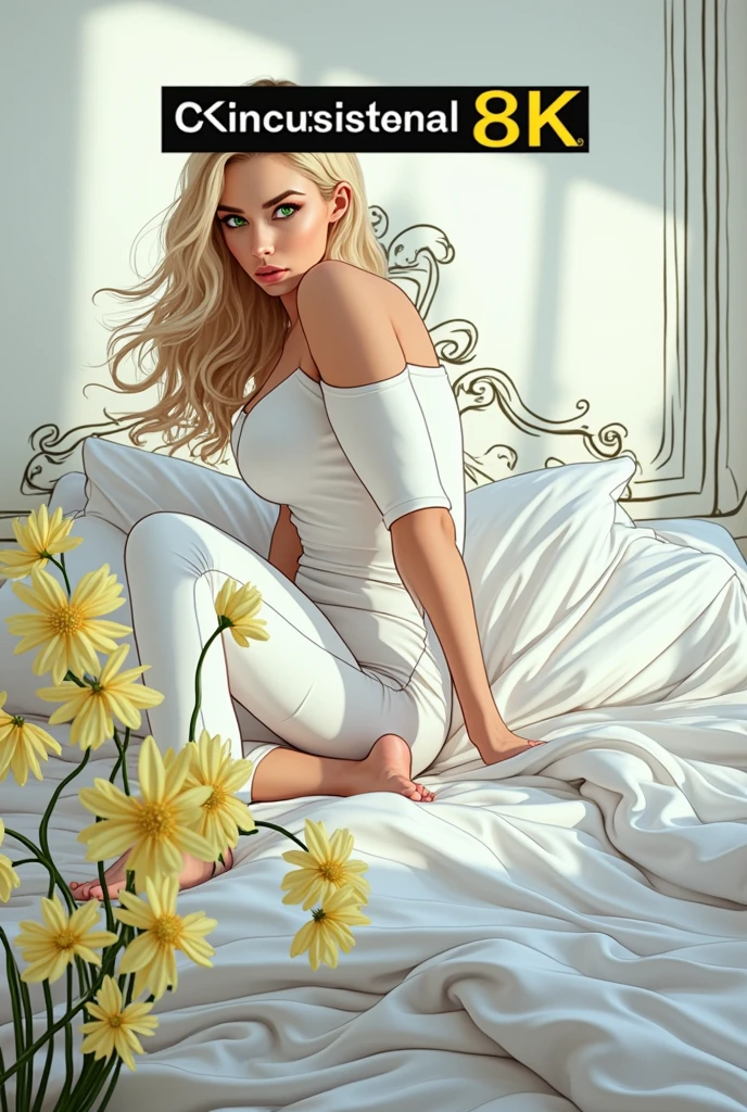 Mujer joven, bella, {{{simetrica}}}, femenina, caucasica bronceada, rubia, usando unos esponjosos y enormes {{{diapered}}} blancos, con senos grandes y expuestos, iluminacion tenue y dinamica rostro de piel de porcelana fina, brazos hiper musculosos y piernas torneadas