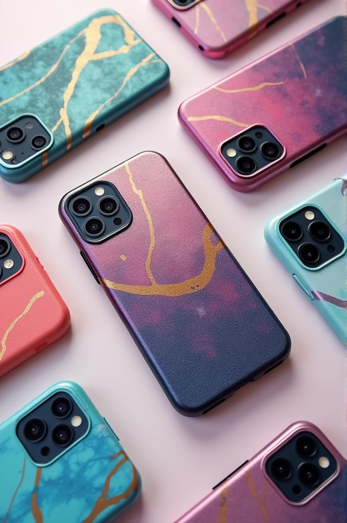 create an image that entices the person to click on the image of various iphone cases