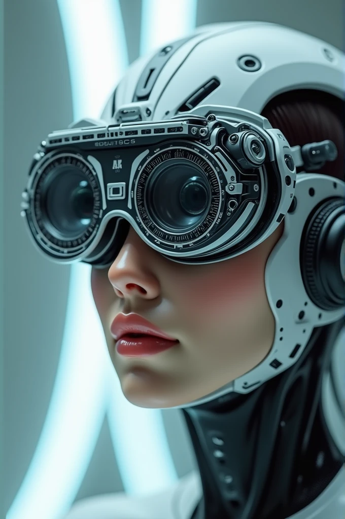 I want an image with a human optics theme with eyes and lenses for people with vision difficulties