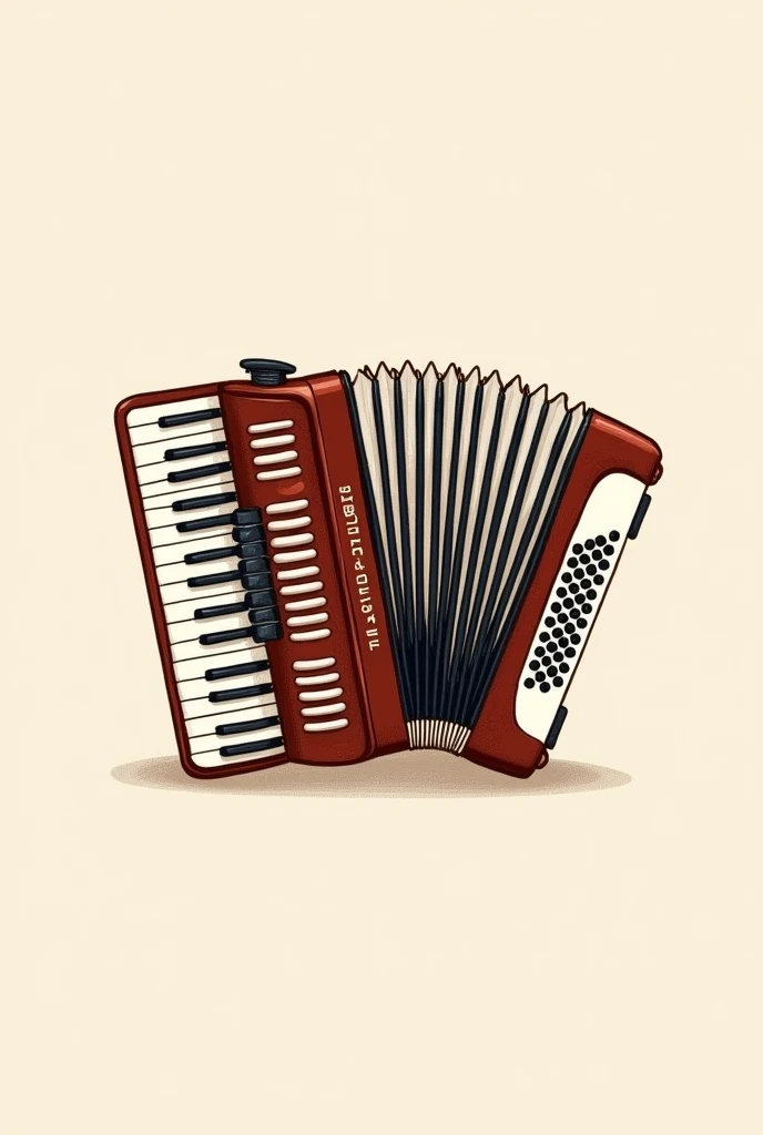 Colombian button accordion easy to draw