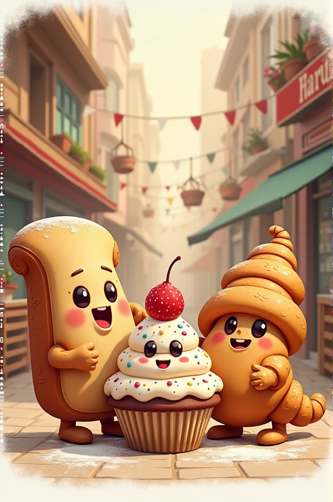 Mascots for a bakery in 2d