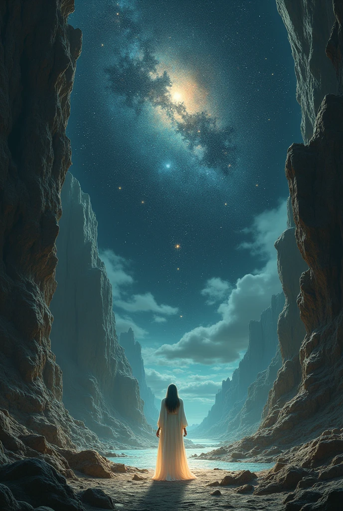 Make an image representing the mysteries of the earth, an image well represented with the universe 