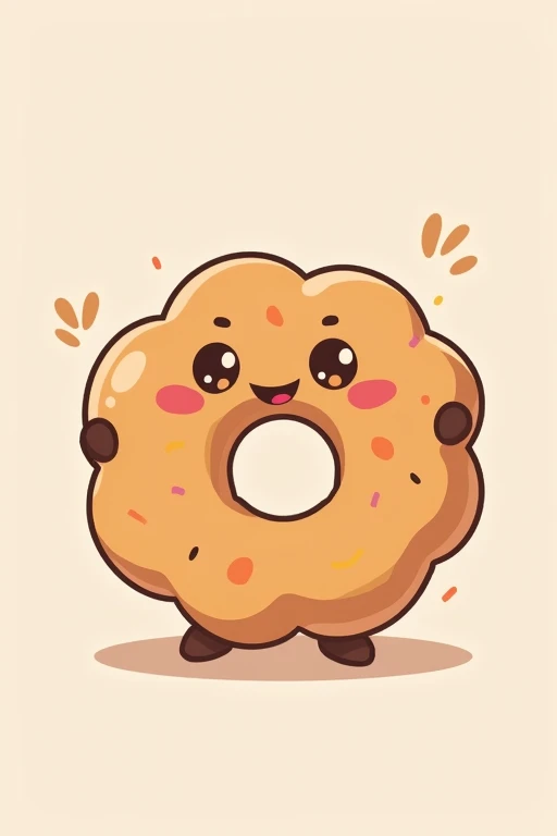 Friendly animated donut character for a logo