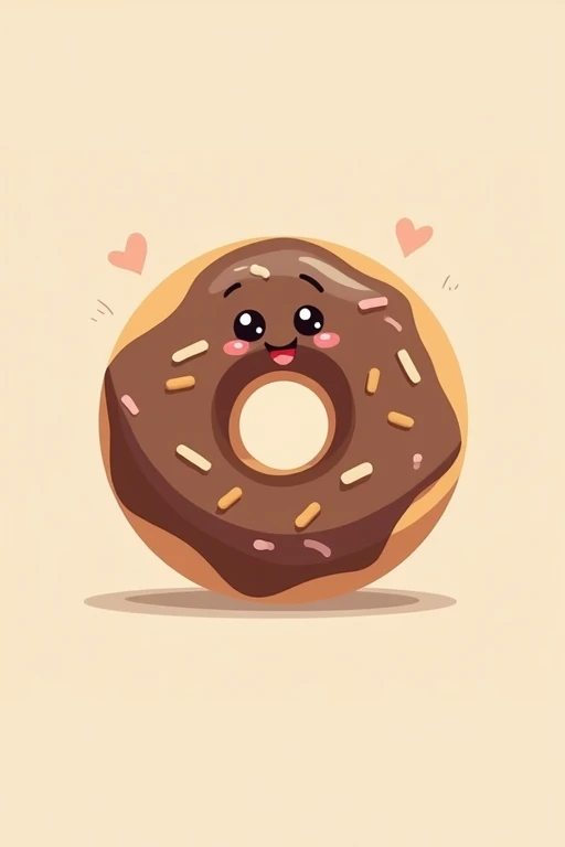 Friendly animated donut character for a logo 