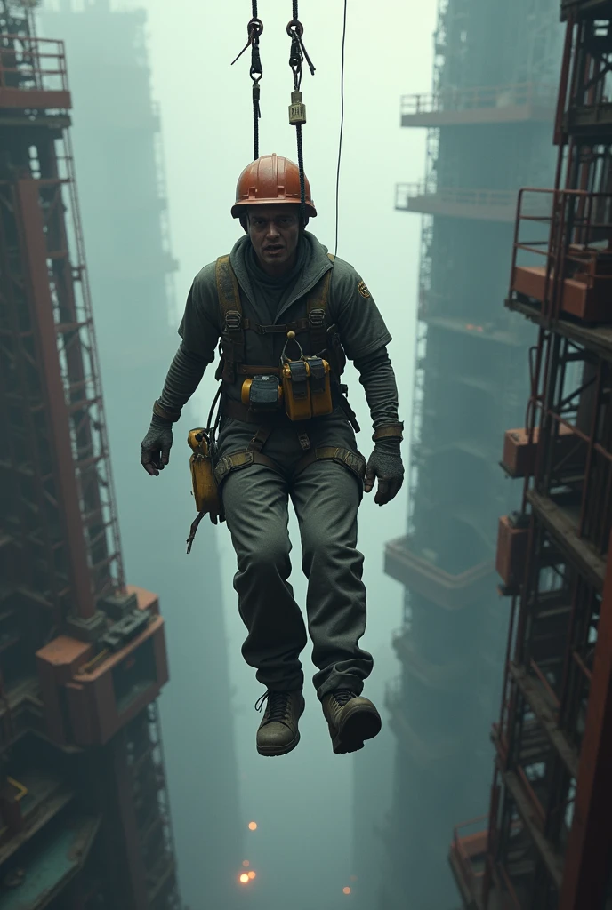 Creates a suspended worker after a fall from heights