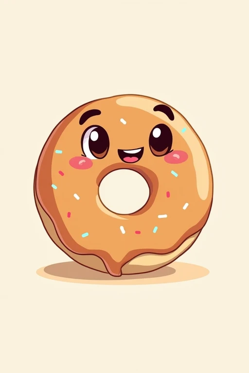 Animated donut character for a logo