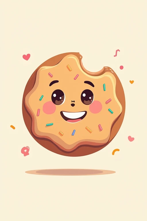 Animated donut character for a logo 