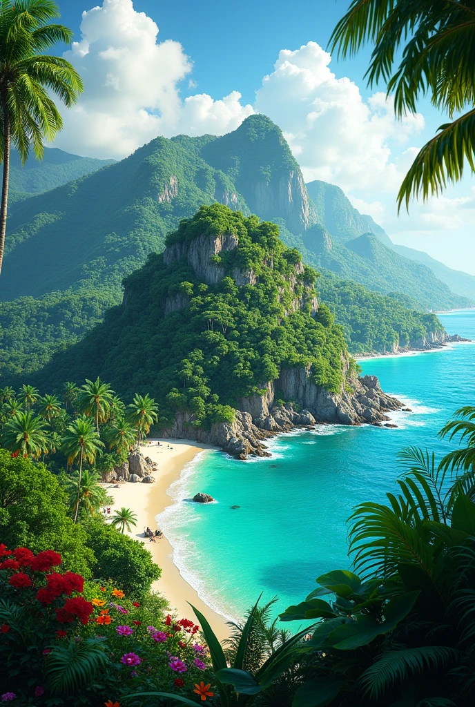 Creates an image of the island region with its climate in Colombia