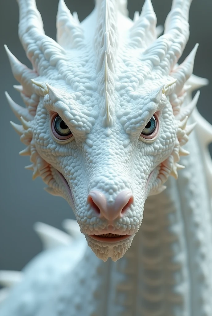 Close up white dragon 