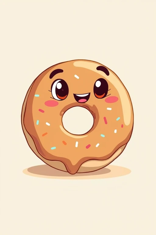 Animated donut character for a logo