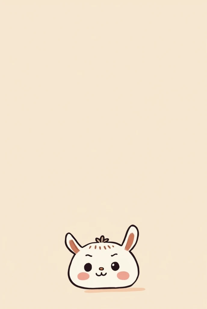 (Most of the background is solid color.),Simple little cute cartoon character picture below