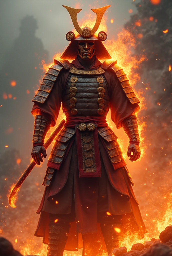 Fire samurai foreground