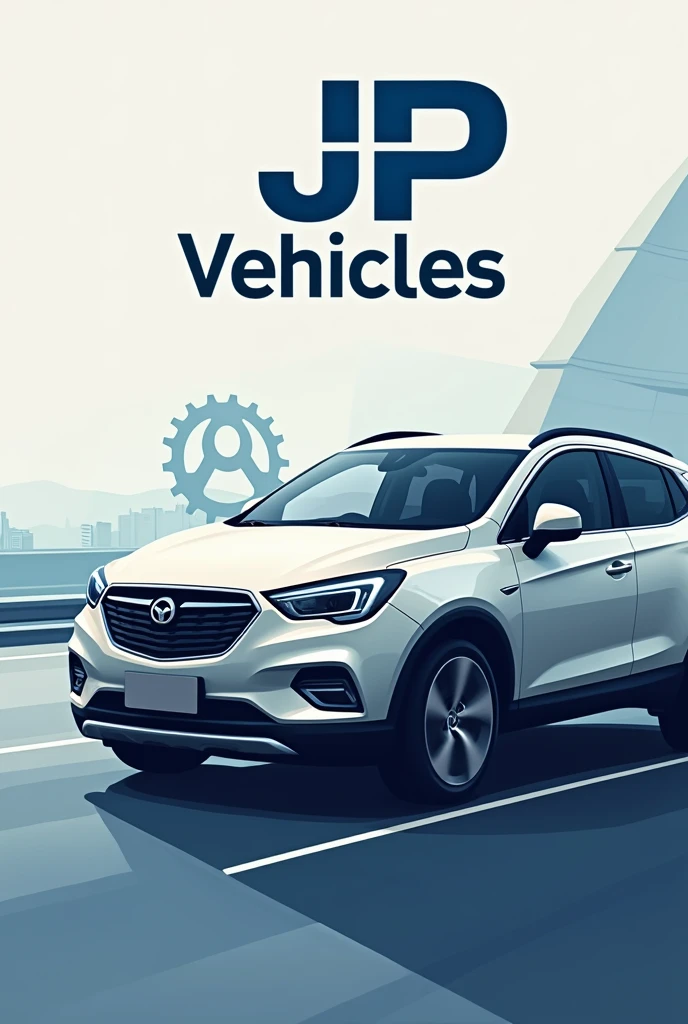 Create a logo with the name jp vehicles with a business theme