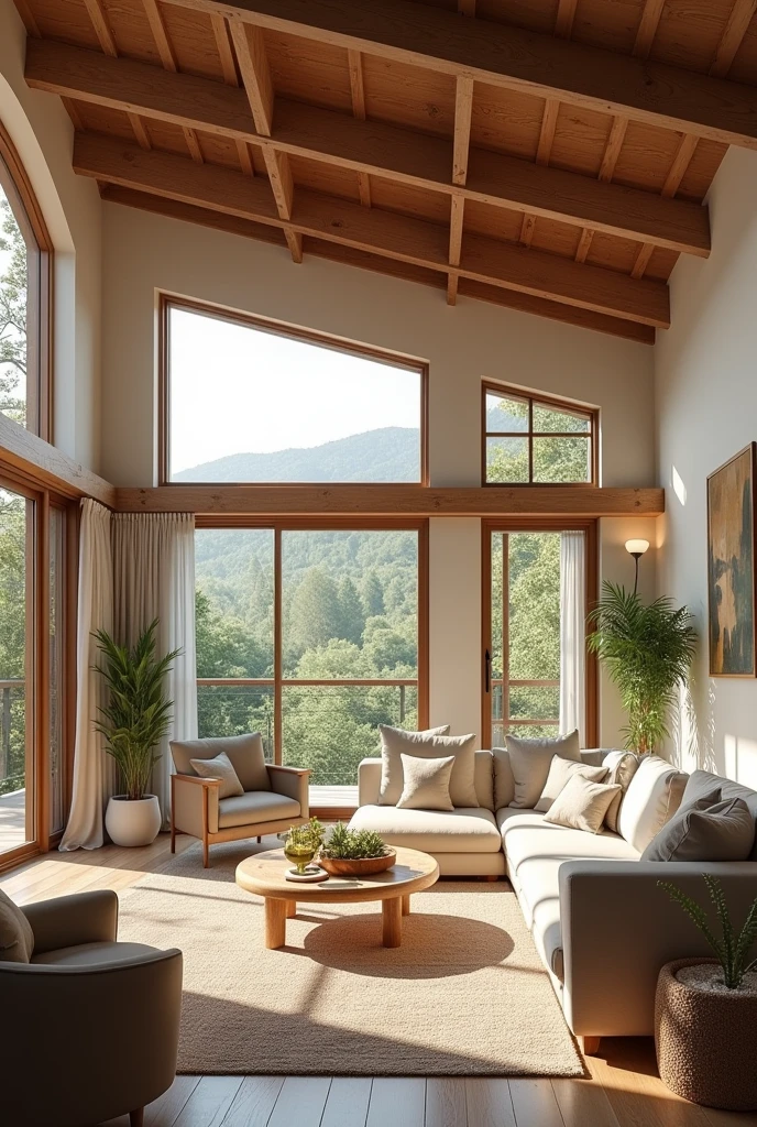 Decorate an airy , comfortable and with wooden roof 