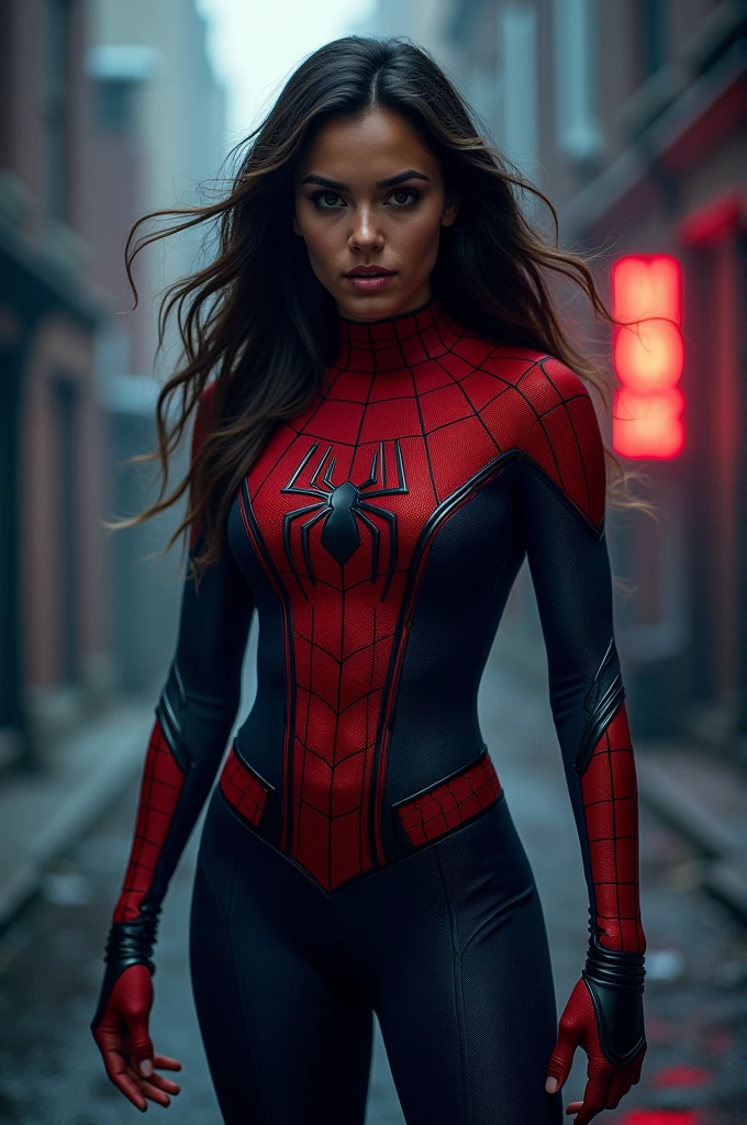 Jenna Ortega dressed as Spider-Woman