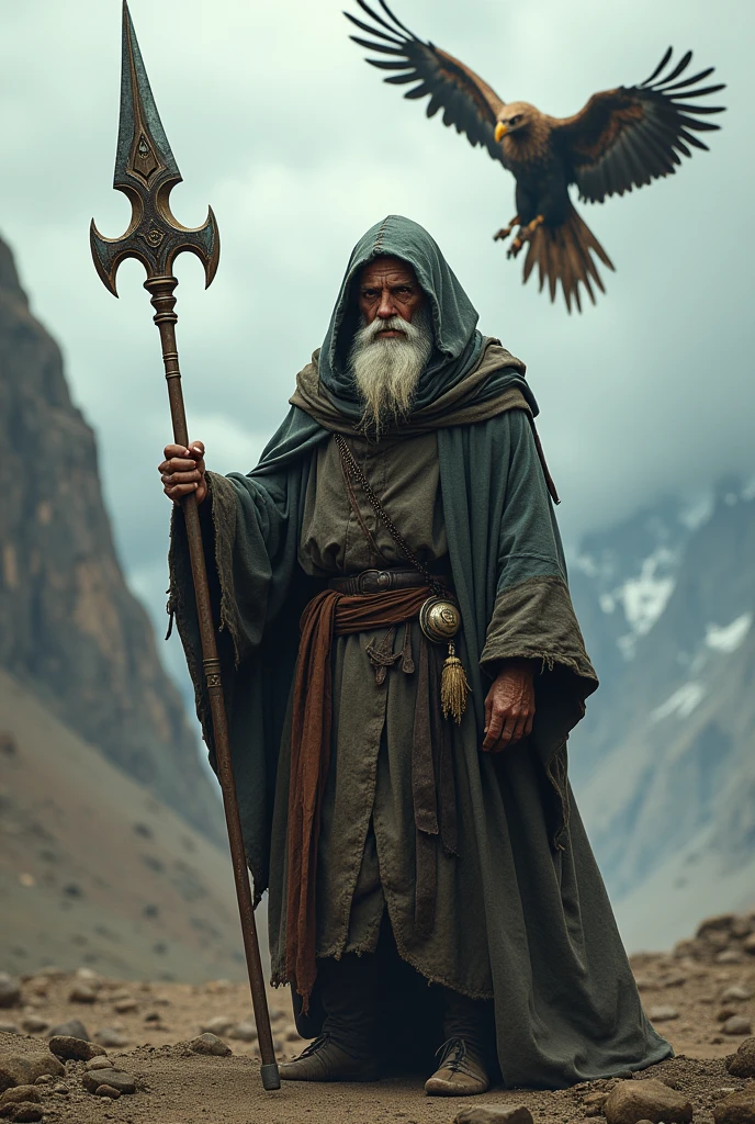 A very cool wizard beggar with a spear tipped by Asmat Dagger Speer, Condor talk