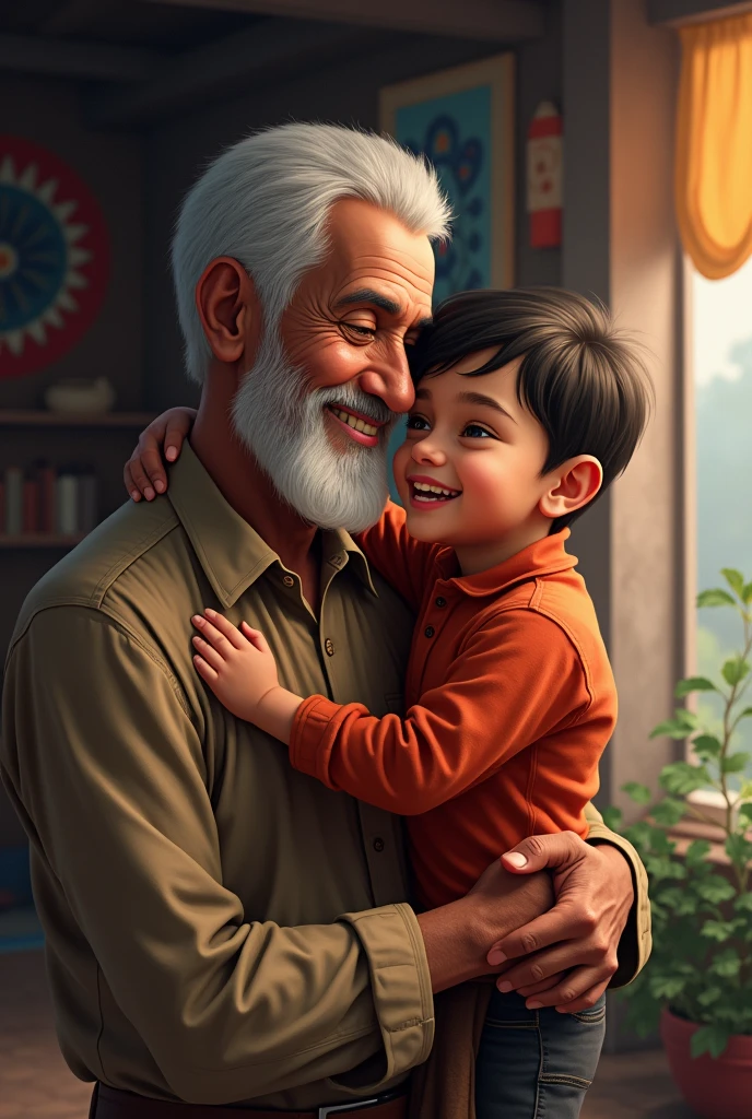 Father and son happiness 
