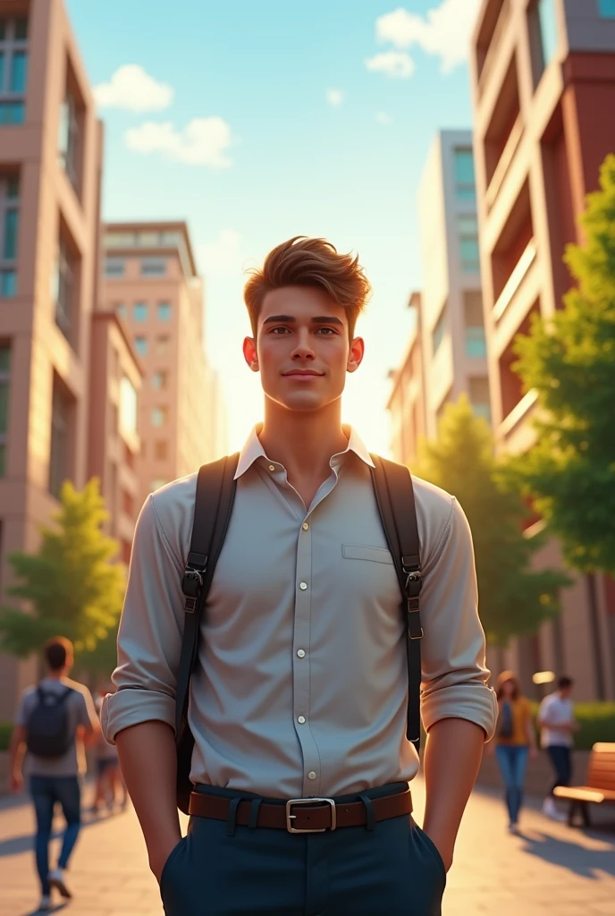Male college student
