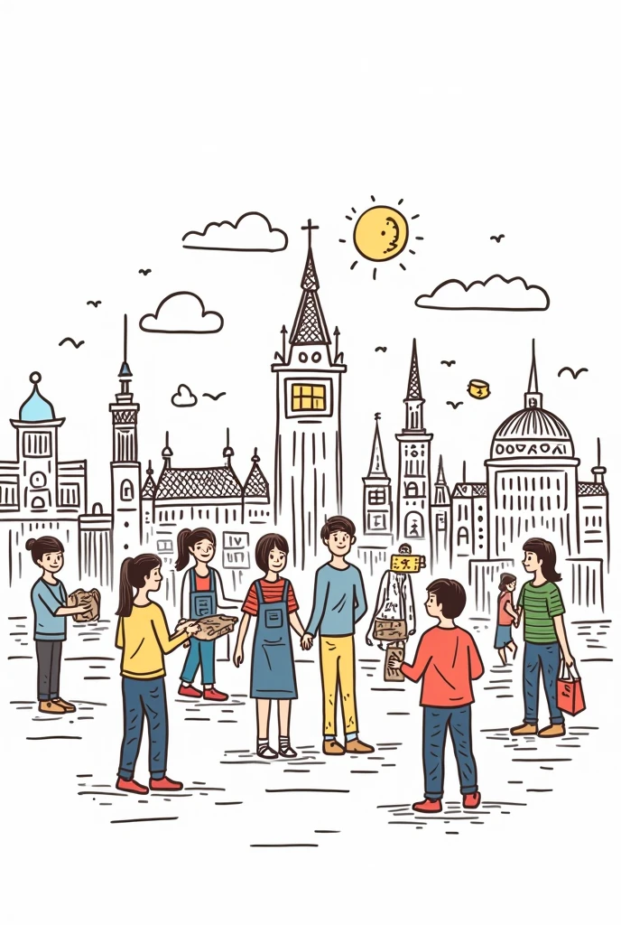 Create a simple child-like line drawing, On Germany&#39;s market economy

