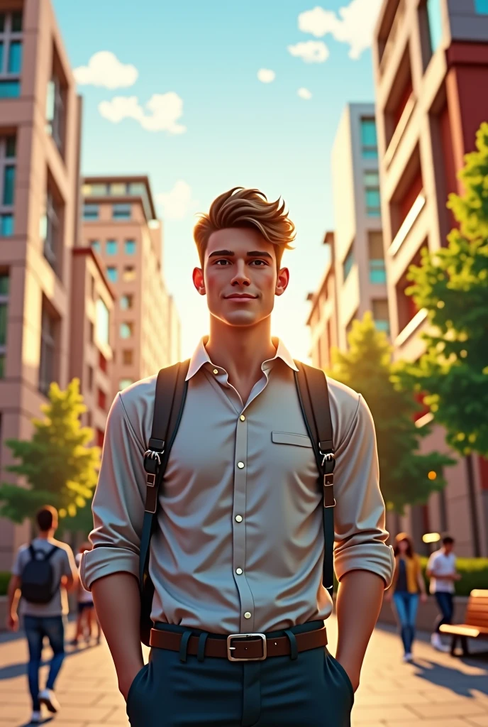 Male college student