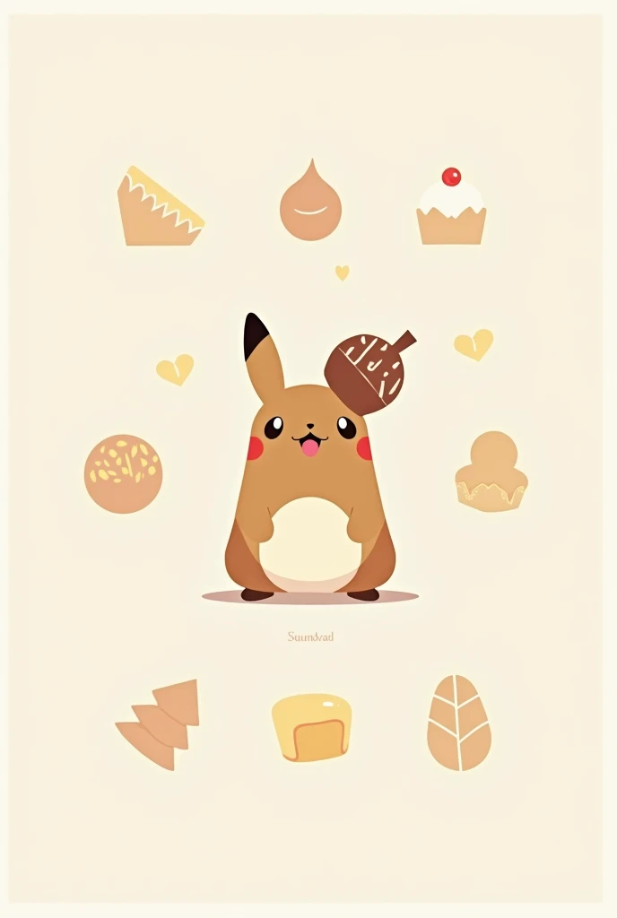 Minimalist mascots for a real bakery and confectionery 10 with pokemon style
