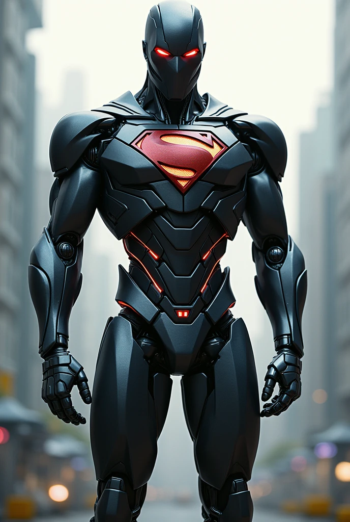 robot with superman face 