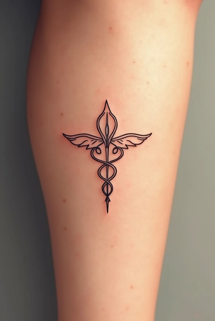 Tattoo with the Physiotherapy Symbol but Delicate