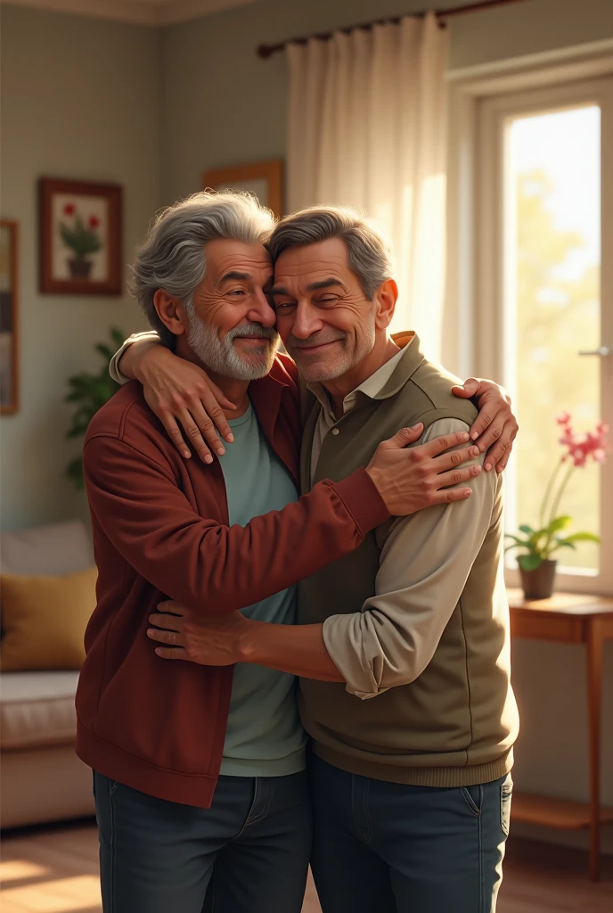 Father age 60; son age 35; father’s day celebration