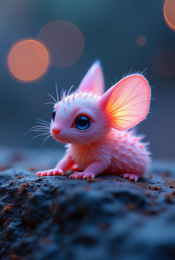A highly detailed, creative close-up shot with a shallow depth of field, featuring a luminescent, vibrant, and intricate subject that appears to pop out of a dreamy, blurred background, evoking a sense of three-dimensionality and visual interest, with delicate, refined textures and patterns that invite the viewer to explore every nook and cranny, all rendered in a rich, saturated color palette with subtle gradients and highlights that accentuate the subject's cute and endearing qualities, with a sense of atmosphere and mood that is both enchanting and captivating, drawing the viewer in and refusing to let go.