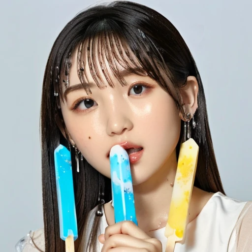 True phimosis、1 white popsicle with condensed milk、Blowjob、Embarrassing、Accurate facial expressions、(close ~ eye)、(Please open your mouth wide:1.4)、(Put a white popsicle with condensed milk in your mouth:1.4)、deep throat、Hold the white popsicle with condensed milk firmly、(White condensed milk drips from the mouth:1.5)、