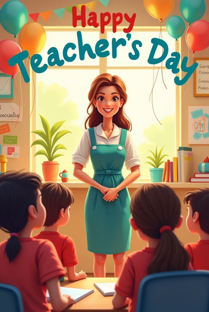 A poster，It says &quot;happy teacher&#39;s day&quot;