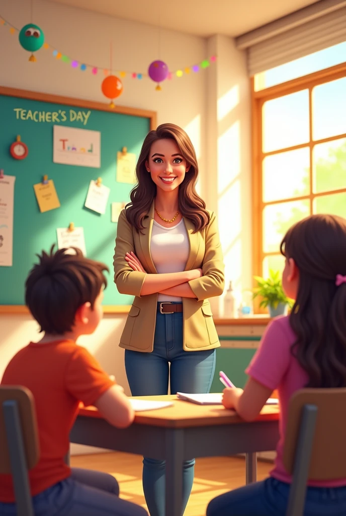 A poster,It says "happy teacher's day"