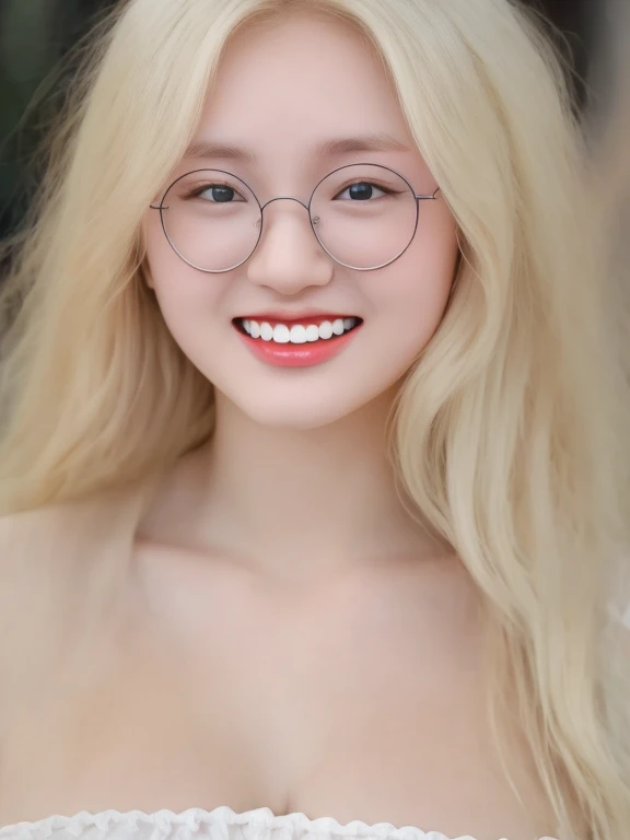 ((best quality)), realistic, Optical Realism, realistic, high resolution, beautiful, Young face,20 years old,chubby girl, white skin, Pale skin,smile, gigantic colossal breasts:1.3, Fighting posture, Looking at the camera, (detailed face), long wavy hair, blonde hair, (Wear white bikini), half figure, half body shot,