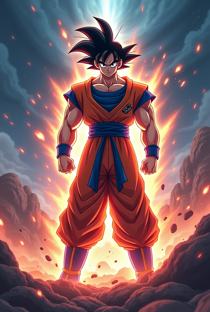 Wallpaper that simulates the aura that Goku gives off